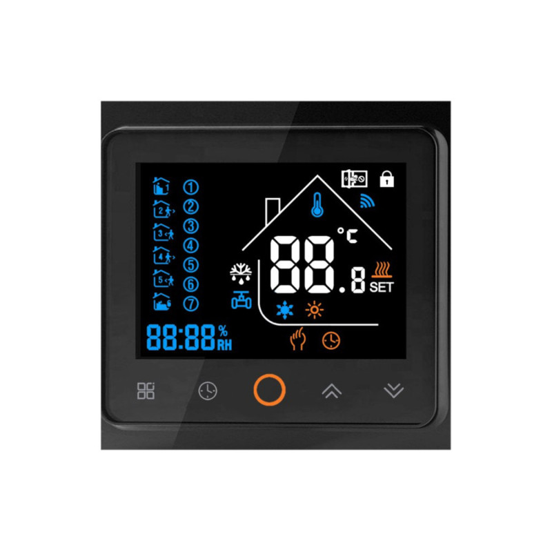 117330 Термостат с ZigBee управлением Tervix Pro Line для газового или электрического котла, черный