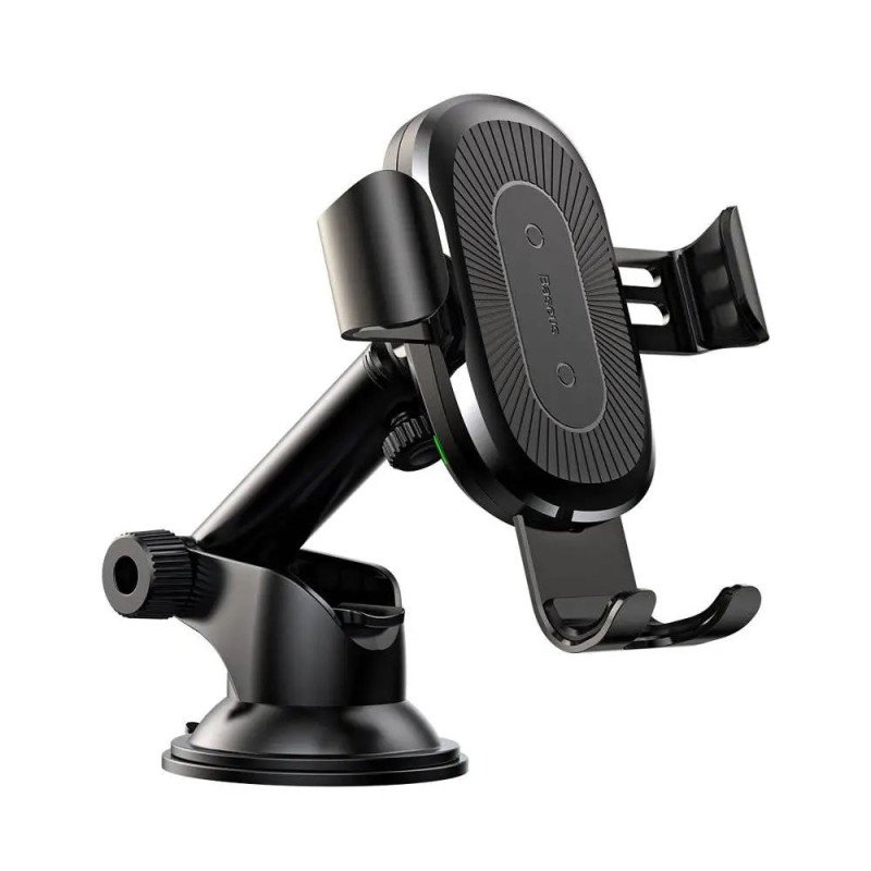 Автоутримувач з Бездротовим ЗУ Baseus Gravity Car Mount (Osculum Type) 1.7A - Black (WXYL-A01)