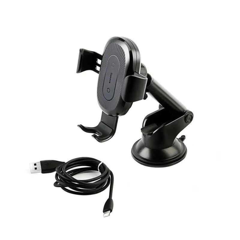 Автоутримувач з Бездротовим ЗУ Baseus Gravity Car Mount (Osculum Type) 1.7A - Black (WXYL-A01) - 1