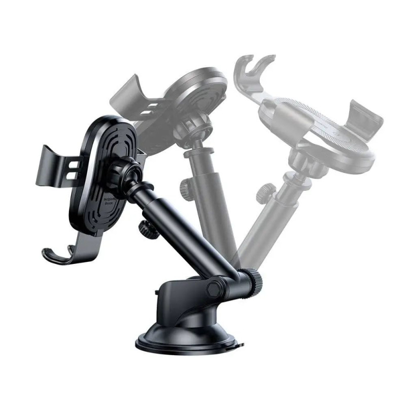 Автоутримувач з Бездротовим ЗУ Baseus Gravity Car Mount (Osculum Type) 1.7A - Black (WXYL-A01) - 2