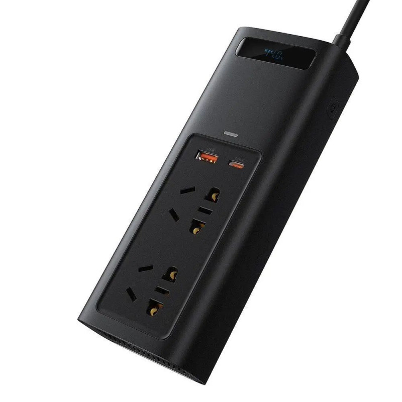 Автомобильный Инвертор Baseus In-car Inverter 150W/220V - Black (CRNBQ-A01) - 2