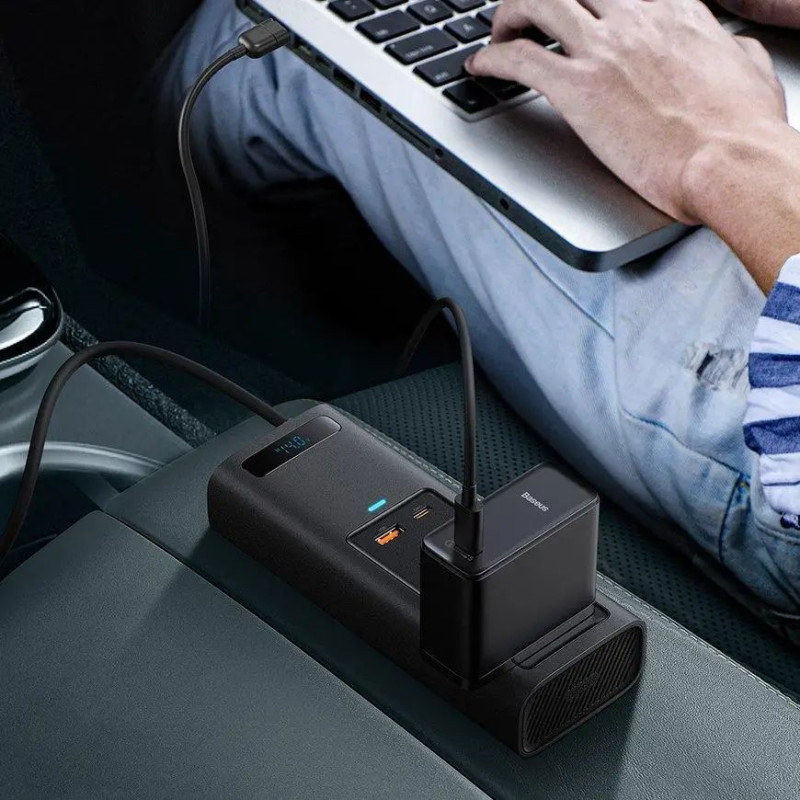 Автомобильный Инвертор Baseus In-car Inverter 150W/220V - Black (CRNBQ-A01) - 3