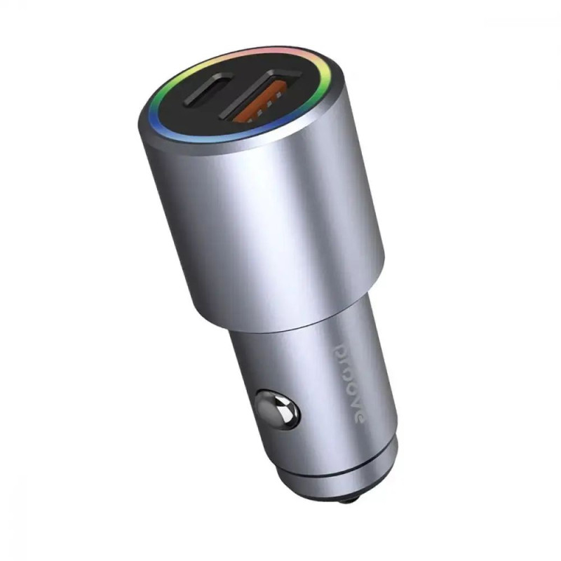 Автомобильное зарядное устройство Proove Double Energy Plus 53W (USB + Type-C) - Gray
