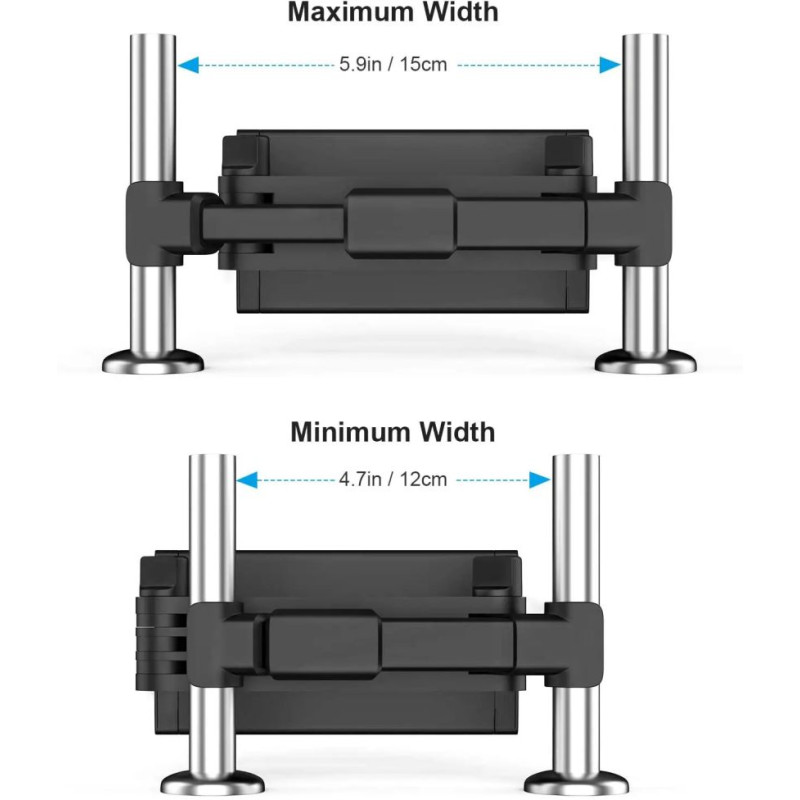 Держатель для планшета/смартфона на подголовник STR Back Seat Holder - Black - 1