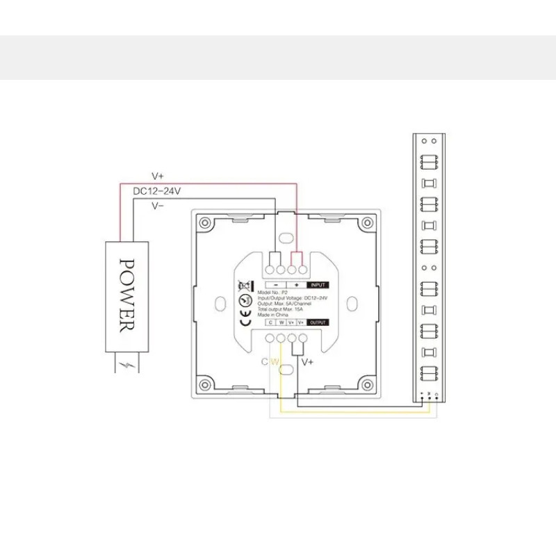Настенный пульт ДУ Smart Panel контролер (цветовая температура) - 5