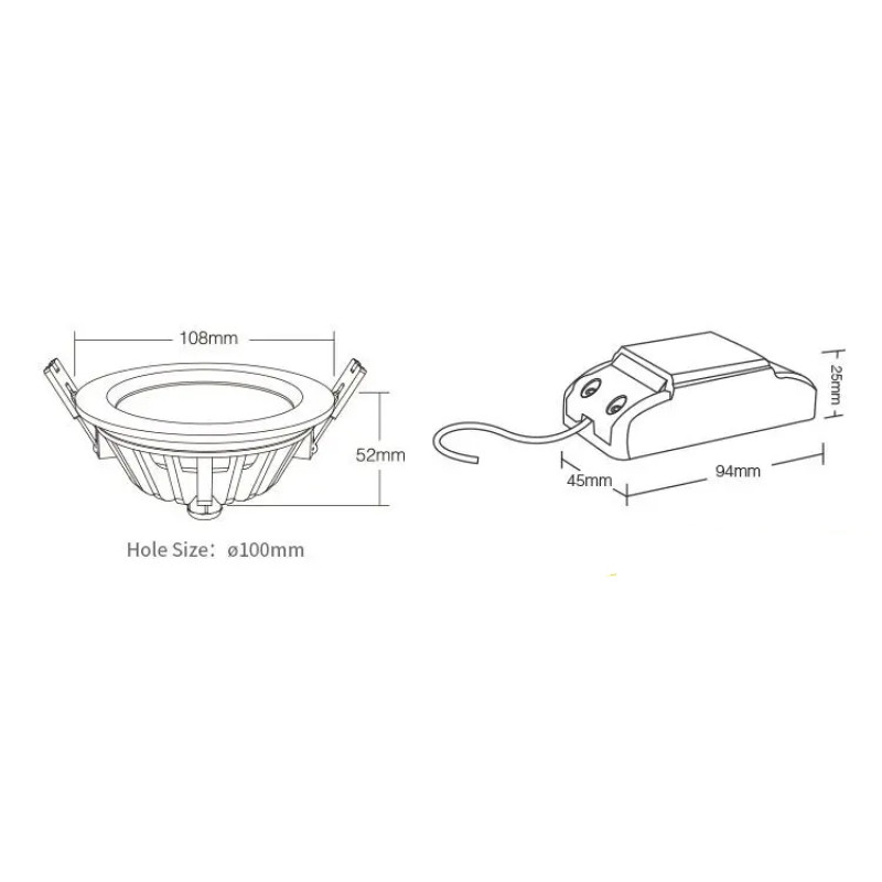 Водонепроницаемый smart светильник даунлайт RGB + CCT, WIFI, 6W - 6