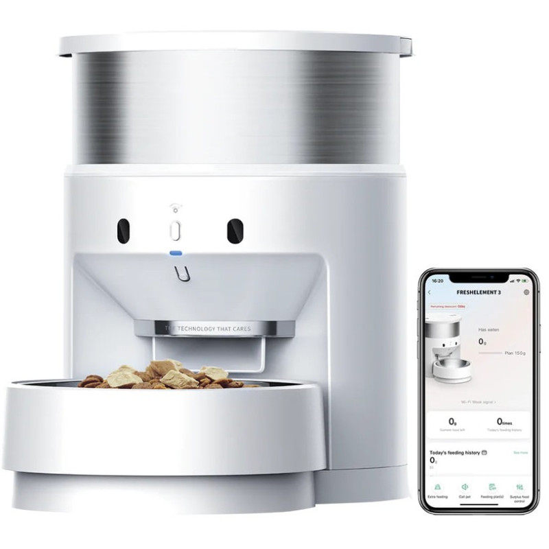 Автоматична годівниця PetKit Smart Fresh Element 3 (3L), 3 л, білий, смарт годівниця, товари для тварин