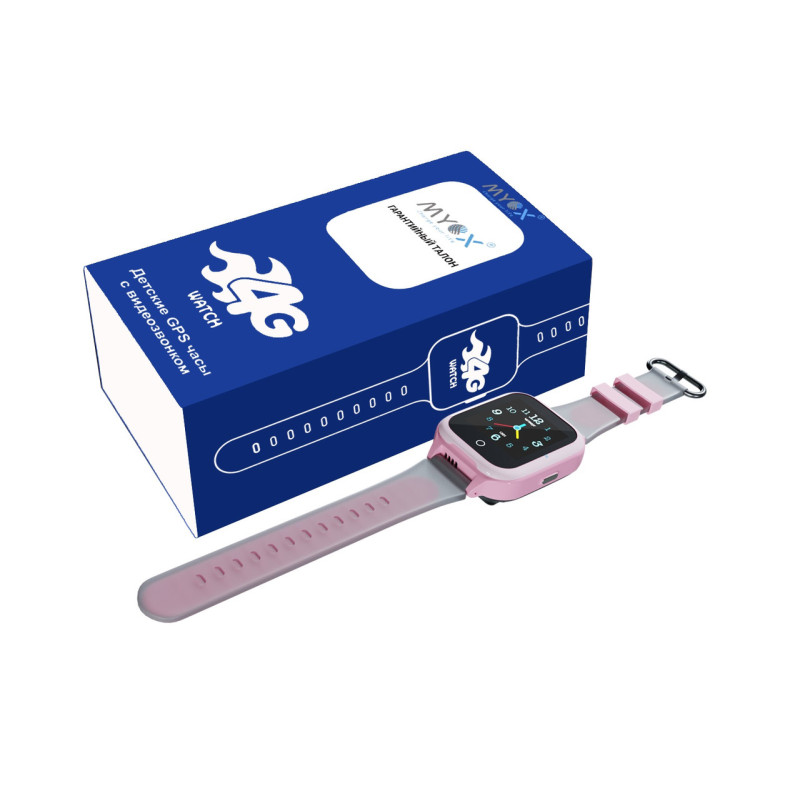 Детские водонепроницаемые GPS часы MYOX MX-55GW (4G) розовые с видеозвонком - 3