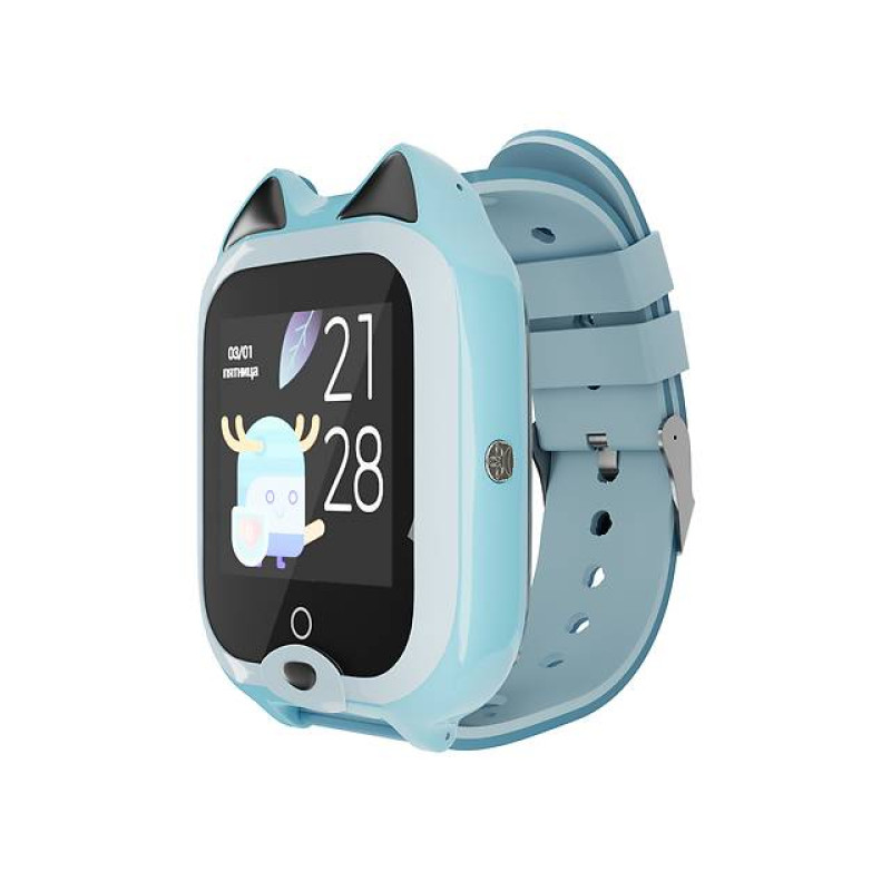 Детские водонепроницаемые GPS часы MYOX MX-58BW (4G) голубые с видеозвонком - 4