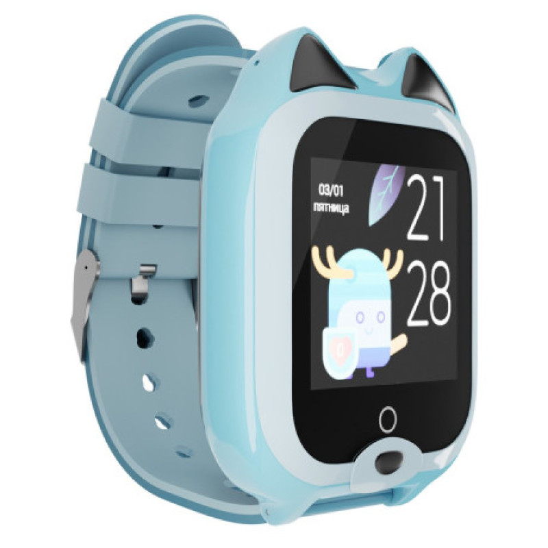 Детские водонепроницаемые GPS часы MYOX MX-58BW (4G) голубые с видеозвонком - 1