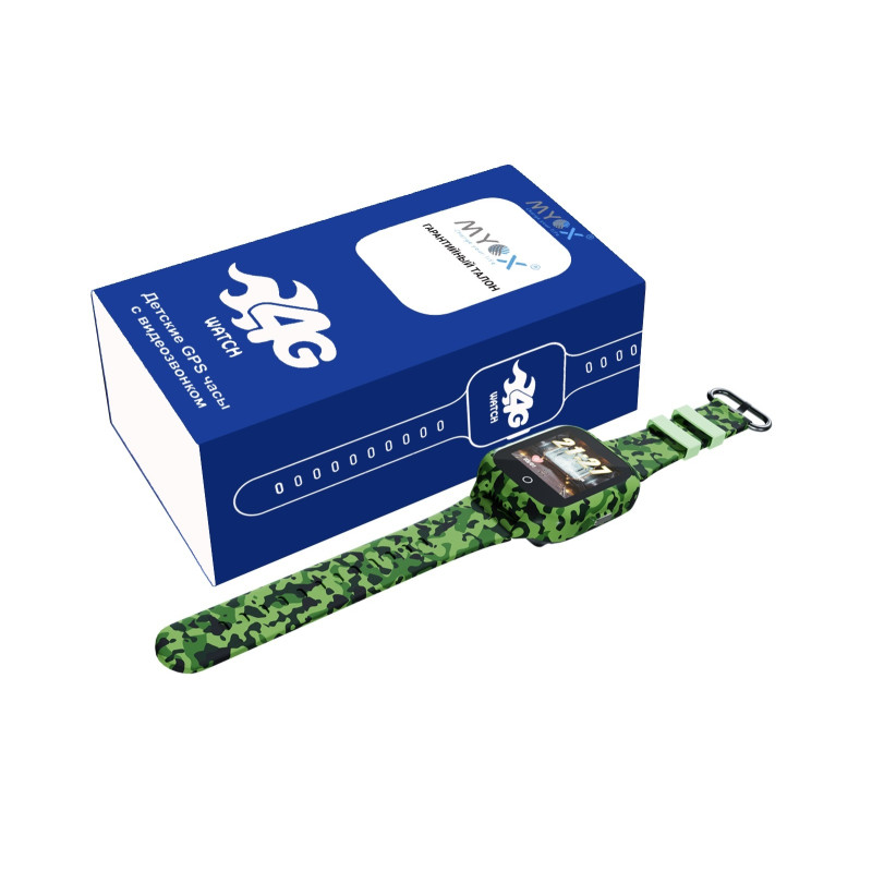 Детские водонепроницаемые GPS часы MYOX MX-72GRW (4G) камуфляж с видеозвонком - 1