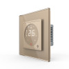 Цифровой сенсорный термостат для Конвектора Фанкойла Livolo золотое стекло (VL-C7-FCA-2APS72)