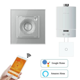 Решение для дистанционного управления котлом от Livolo серое стекло (VL-C7FCEZ-701Z-2IP)