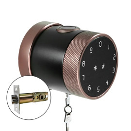 Умный биометрический замок со сканером отпечатка пальца Livolo коричневый (VL-SHL002-S)