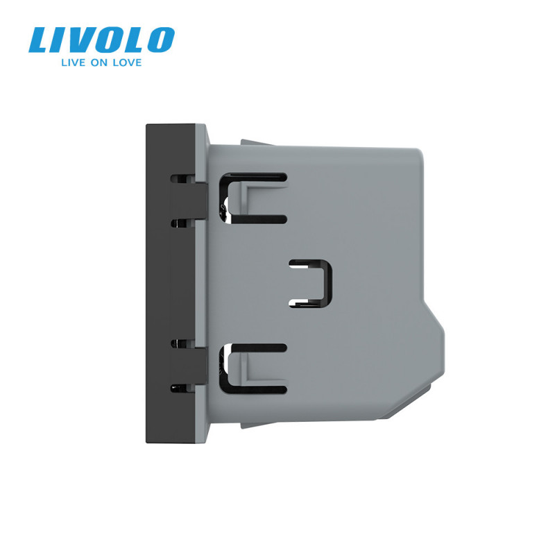 Умный механизм датчик температуры и влажности ZigBee Livolo черный (VL-FCEZ-2BP) - 2