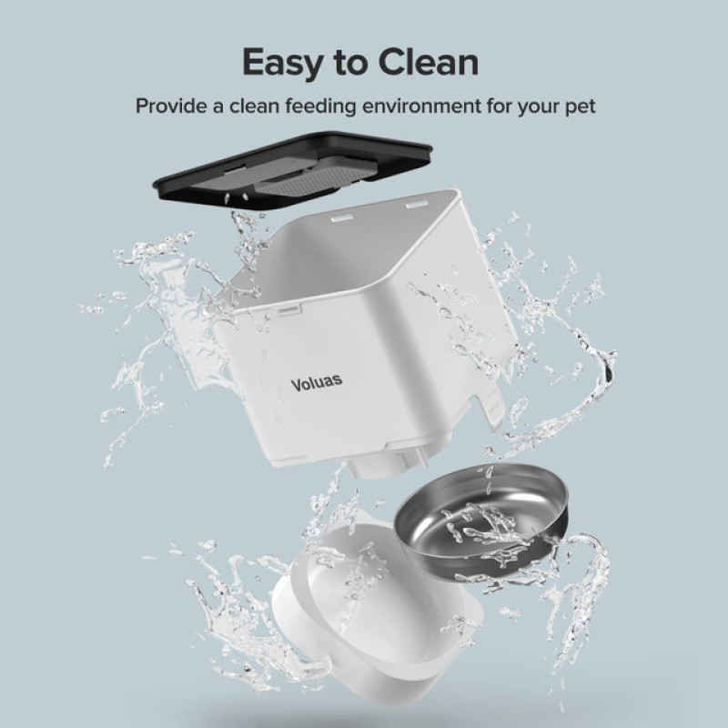 Умная автоматическая кормушка для животных 4 литра Белая - 4