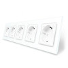 Пятиместная умная розетка ZigBee с заземлением Livolo белый (VL-C7FCTC16AZ-10WP)