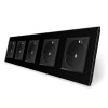 Пятиместная умная розетка ZigBee с заземлением Livolo черный (VL-C7FCTC16AZ-10BP)
