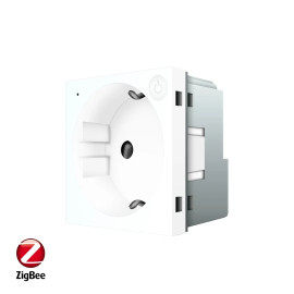 Умный механизм розетка ZigBee с заземлением Livolo белый (VL-FCTC16AZ-2WP)