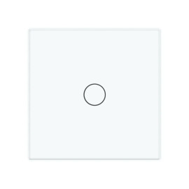 Розумний сенсорний ЄС вимикач 1 сенсор Livolo білий скло (VL-M7FC1Z2-2WP)