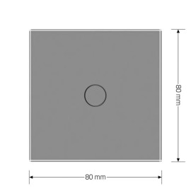 Розумний сенсорний ЄС вимикач 1 сенсор Livolo сірий скло (VL-M7FC1Z2-2IP)