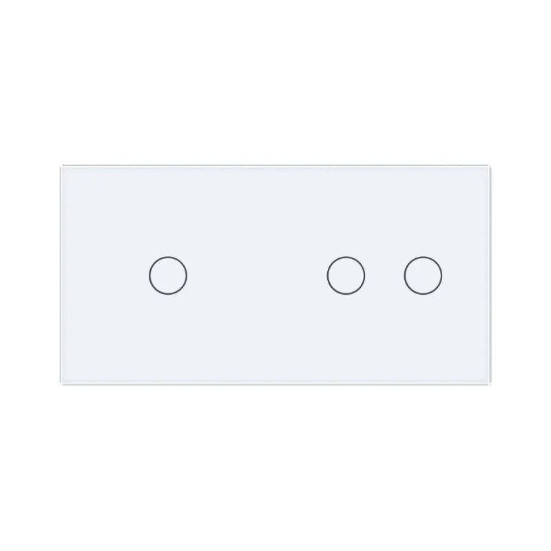 Умный сенсорный ZigBee выключатель 3 сенсора (1-2) Livolo белый стекло (VL-C701Z/C702Z-11) - 1