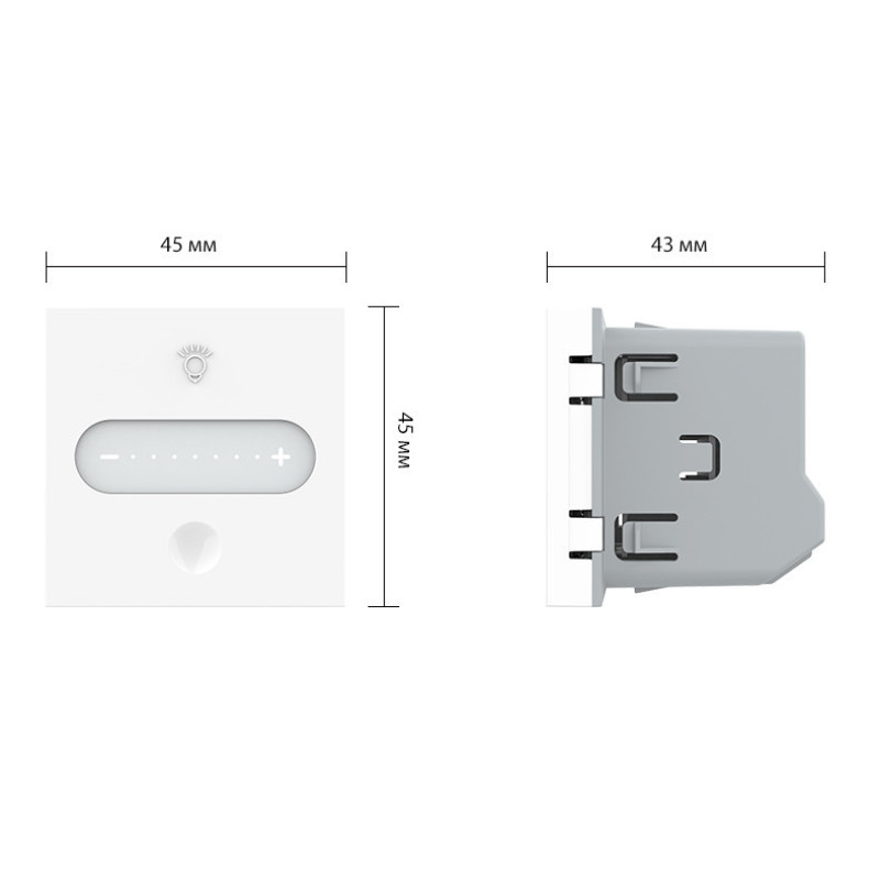 Умный механизм сенсорный проходной диммер Livolo белый ZigBee (VL-FC1SDZ-2WP) - 4