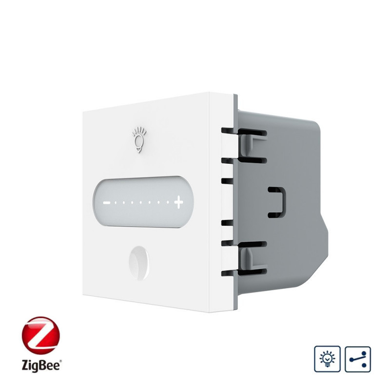 Умный механизм сенсорный проходной диммер Livolo белый ZigBee (VL-FC1SDZ-2WP)