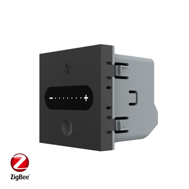 Умный механизм сенсорный регулятор скорости вентилятора Livolo черный ZigBee (VL-FC1GZ-2BP)