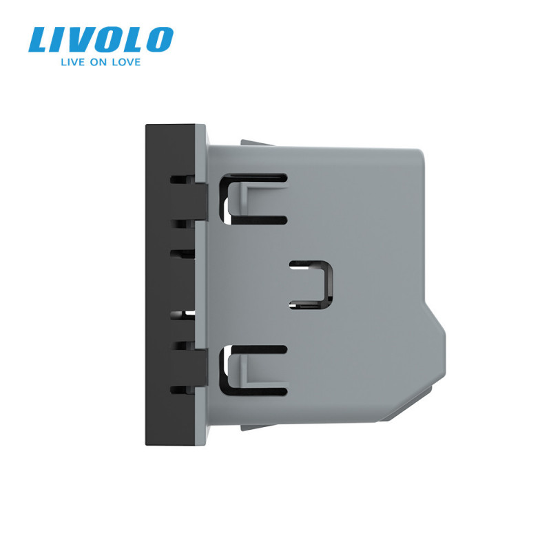 Умный механизм сенсорный регулятор скорости вентилятора Livolo черный ZigBee (VL-FC1GZ-2BP) - 2
