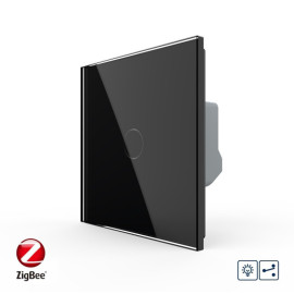 Розумний сенсорний прохідний диммер Livolo чорний ZigBee (VL-C7FC1SD1Z-2GBP)