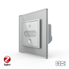 Розумний сенсорний прохідний диммер Livolo сірий ZigBee (VL-C7FC1SDZ-2IP)