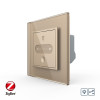 Умный сенсорный проходной диммер Livolo золото ZigBee (VL-C7FC1SDZ-2AP)