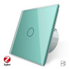 Умный сенсорный проходной ZigBee выключатель 1 сенсор Livolo зеленый стекло (VL-C701SZ-18)