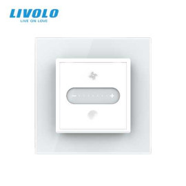 Розумний сенсорний регулятор швидкості вентилятора Livolo білий (VL-C7FC1GZ-2WP)