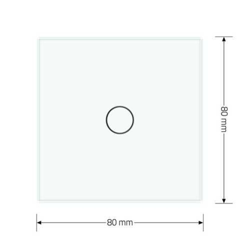 Умный сенсорный ЕС выключатель 1 сенсор Livolo белый стекло (VL-M7FC1Z2-2WP) - 1