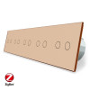 Умный сенсорный ZigBee выключатель 10 сенсоров (2-2-2-2-2) Livolo золото стекло (VL-C710Z-13)