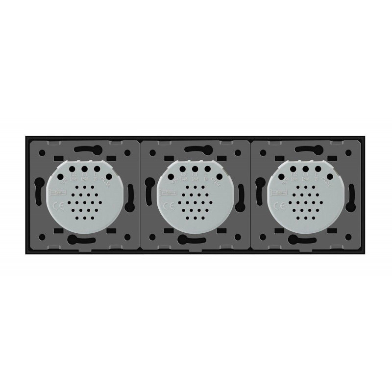 Умный сенсорный ZigBee выключатель 6 сенсоров (2-2-2) Livolo черный (VL-C702Z/C702Z/C702Z-12) - 4