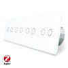 Умный сенсорный ZigBee выключатель 8 сенсоров (2-2-2-2) Livolo белый (VL-C708Z-11)