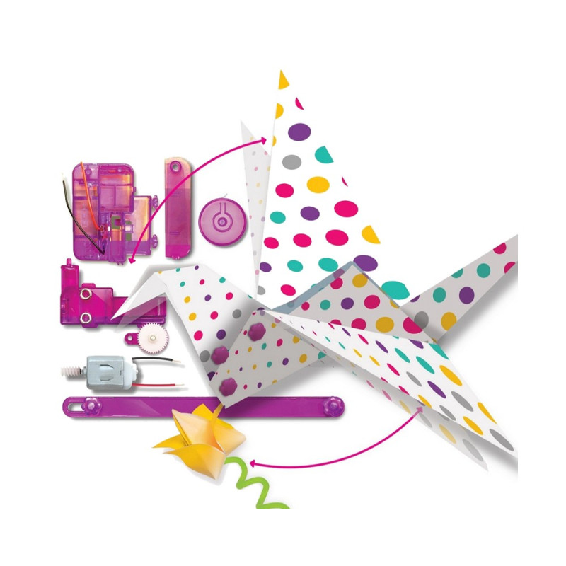 STEAM-набор для девчонок 4M Птичка-технооригами 00-04903 - 4