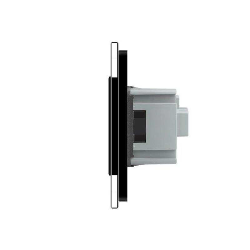 Умный сенсорный ZigBee выключатель 1 сенсор 3 розетки Livolo черный стекло (VL-C701Z/C7C3EU-12) - 1