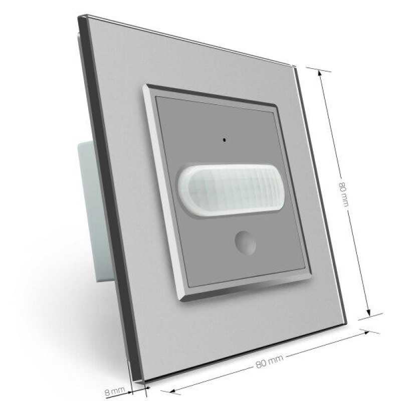 Розумний ZigBee датчик руху Livolo сірий скло (VL-FCUZ-2IP-15) - 4