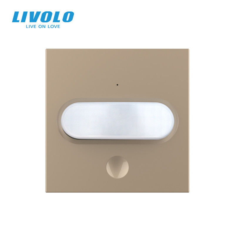 Умный ZigBee датчик движения Livolo золото стекло (VL-FCUZ-2AP-13) - 1