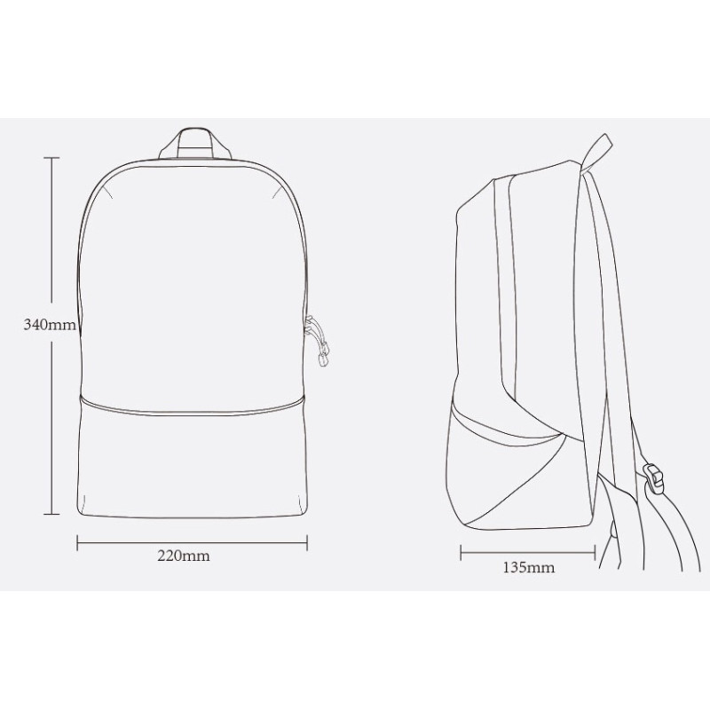 Рюкзак Xiaomi Z Bag Ultra Light Portable Mini Backpack Green - 1