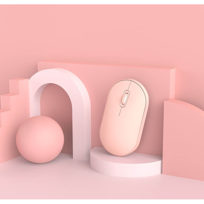 Мишка бездротова Xiaomi MiiiW Portable Mouse Lite Pink MWPM01 - 1