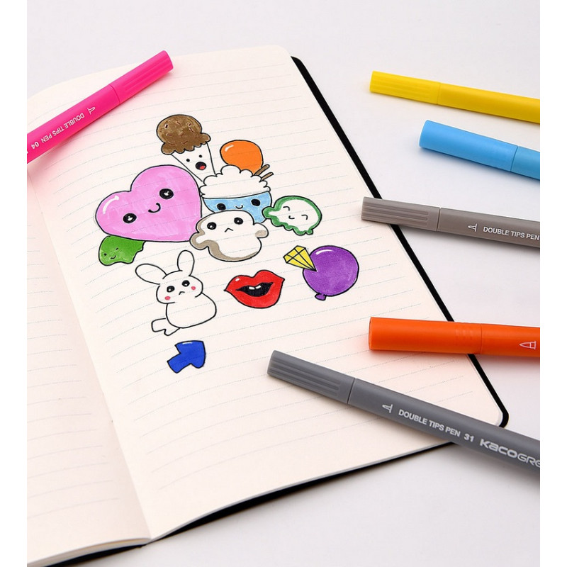 Набір кольорових маркерів Xiaomi KACO ARTIST Double Tips Pen 36 Colors ARTIST 36 K1037 - 7