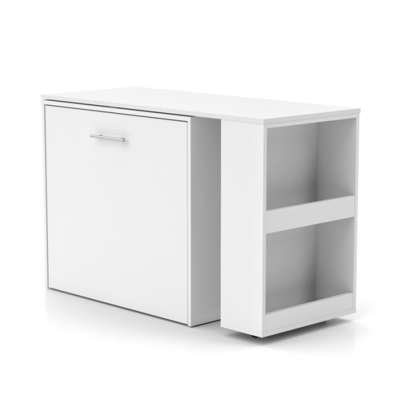 Ліжко-трансформер + Письмовий стіл + Тумба + Комод Sirim-C1 (4 в 1) / (Білий) - 2