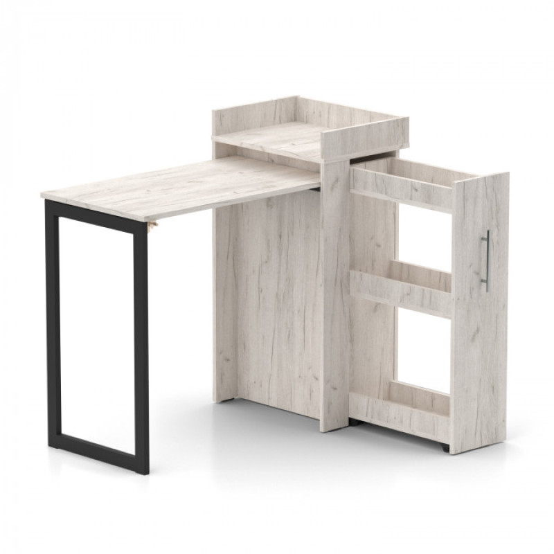 Стіл-тумба трансформер з карго 2 в 1 Rand (Дуб крафт білий)