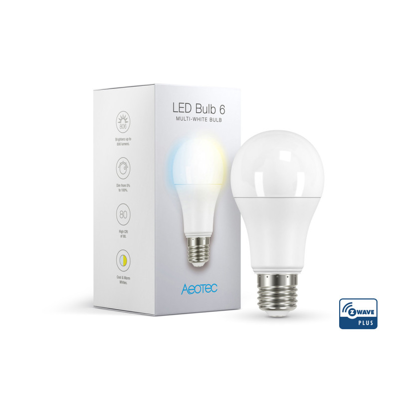 Світлодіодна лампа AEOTEC LED Bulb 6 Multi-White (E27) — AEOEZWA001