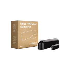 Датчик відкриття дверей/вікна та температури FIBARO Door/Window Sensor 2 (black) чорний, Відкриття вікна/двері, Температура